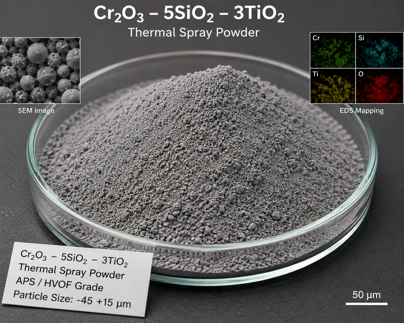 Cr2O3 5SiO2 3TiO2