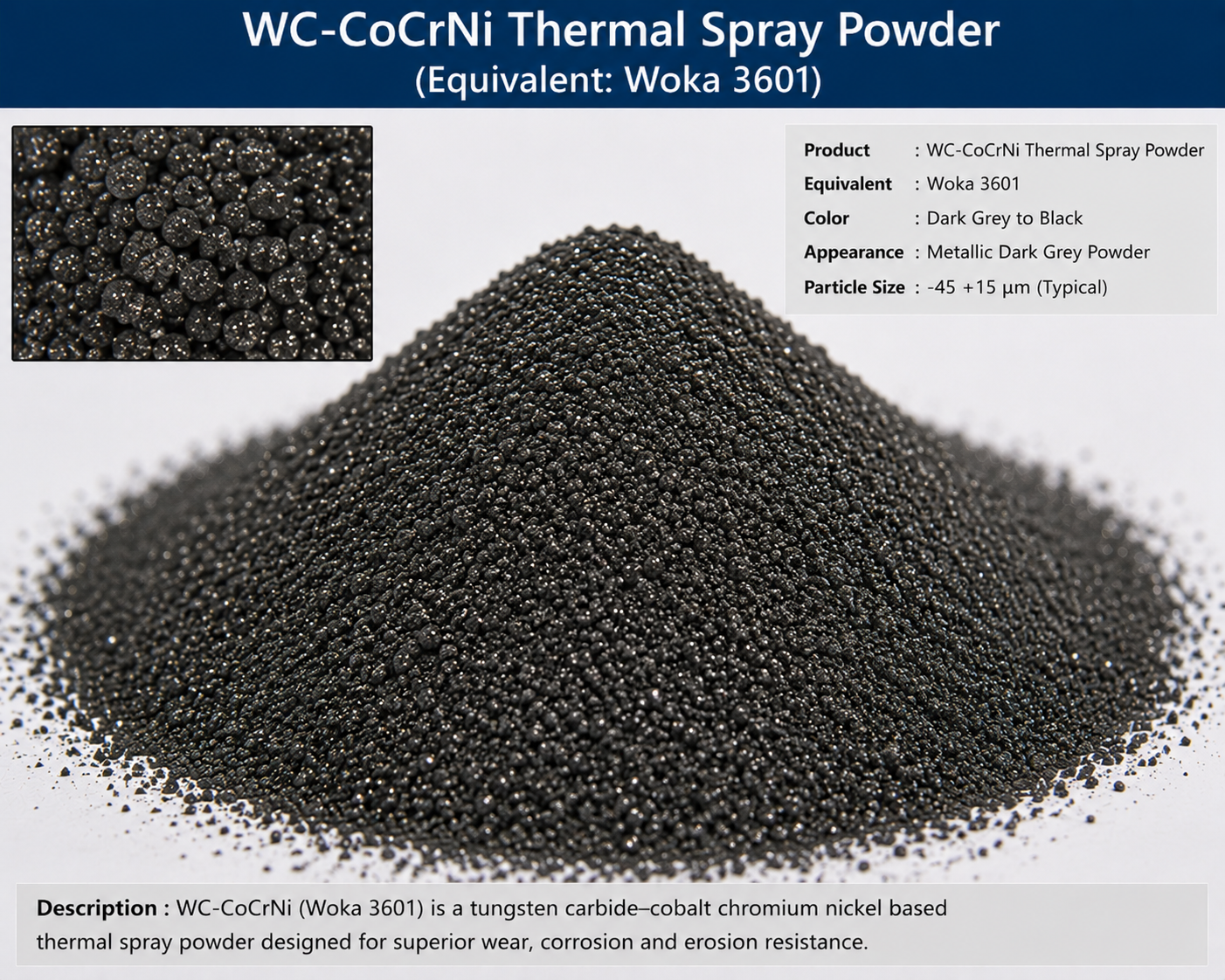 WC-CoCrNi Thermal Spray Powder ( Woka 3601)